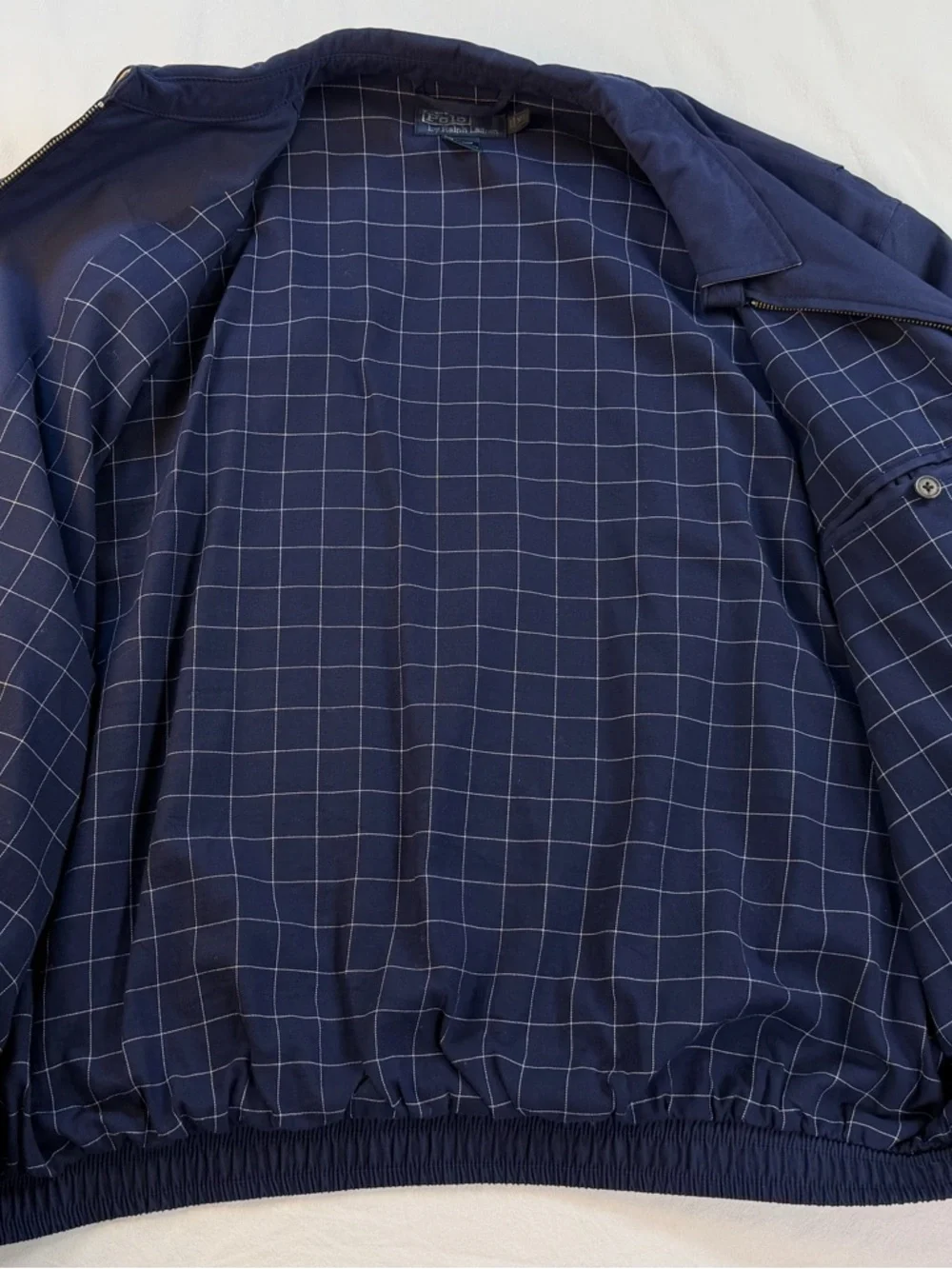 Vintage 90’s Polo by Ralph Lauren Men's Navy Harrington Bomber Jacket XL - Picture 5 of 10
